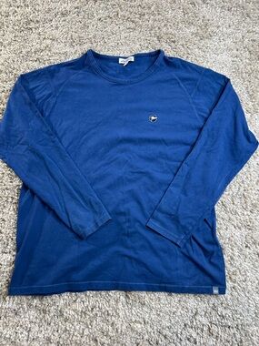 Peter Millar Men’s Long-Sleeve Crewneck Shirt - Royal Blue